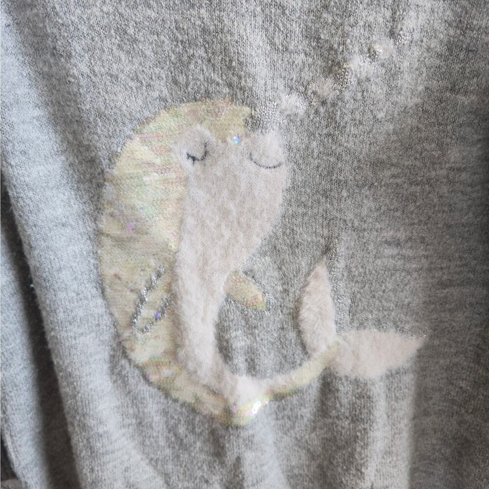 Lauren Conrad Gray Crewneck Mermaidcore Sweater - Picture 5 of 13